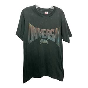 Vintage 1990 Universal Studios Black T-Shirt Size M USA Single Stitch